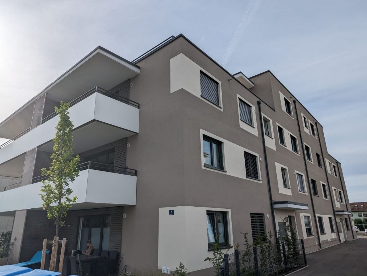 Baustelle mit WDVS-Installation
